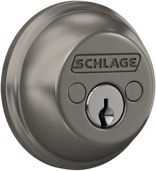 SCHLAGE B62N619 Deadbolt, Keyed 2 Sides, Satin Nickel