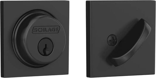 Schlage Collins Single Cylinder Front Door Deadbolt, Matte Black