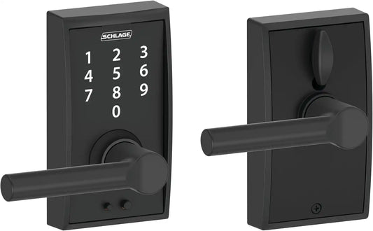 SCHLAGE Touch Century Lock with Broadway Lever (Matte Black) FE695 CEN 622 BRW