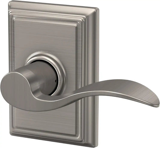 SCHLAGE Accent Hall/Closet Passage Door Handle, Reversible, Satin Nickel