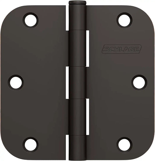 Schlage 3.5" Door Hinge with 5/8" Radius Round Corner in Aged Bronze (3-Pack)