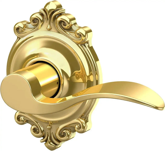 Schlage Accent Hall/Closet Passage Door Handle, Reversible, Bright Brass